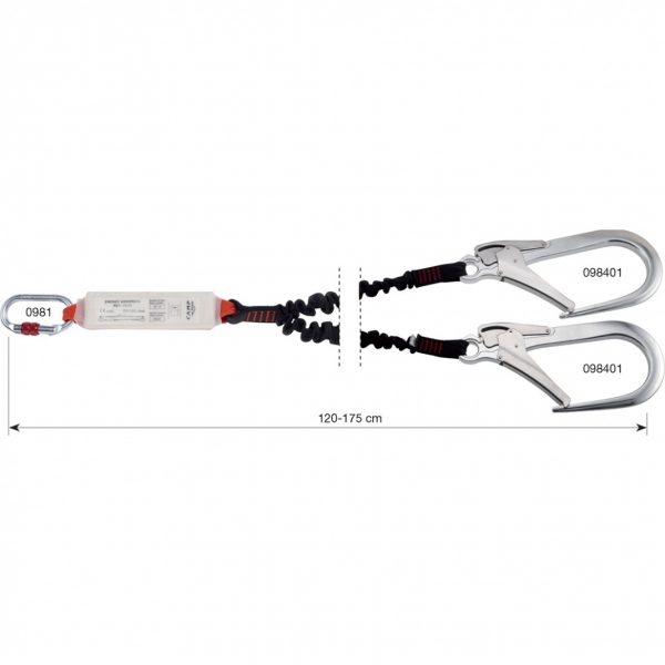 CAMP  SHOCK ABSORBER REWIND DOUBLE 120-175 CM + 0981 + 2×098401