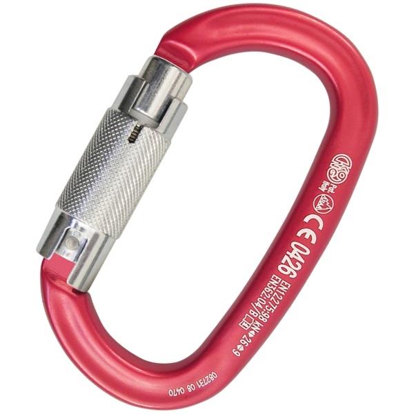 意大利KONG  712橢圓形鋁制登山扣  VALONE ALU AUTO BLOCK RED