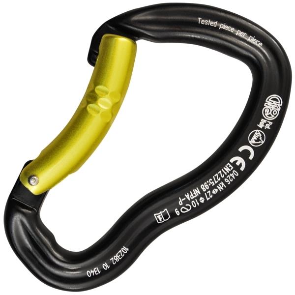 意大利KONG  763小巧、輕便的安全連接鎖  ERGO ALU BENT GATE BLACK/YELLOW