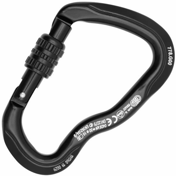 意大利KONG 778鋁合金豎鎖特快門扣FERRATA GHIERA EXPRESS NERO