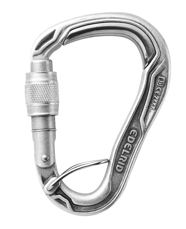 德國  愛德瑞德 Edelrid   HMS Bulletproof Screw FG	73726	登山攀巖HMS防扭轉(zhuǎn)加強絲扣梨形大開口主鎖