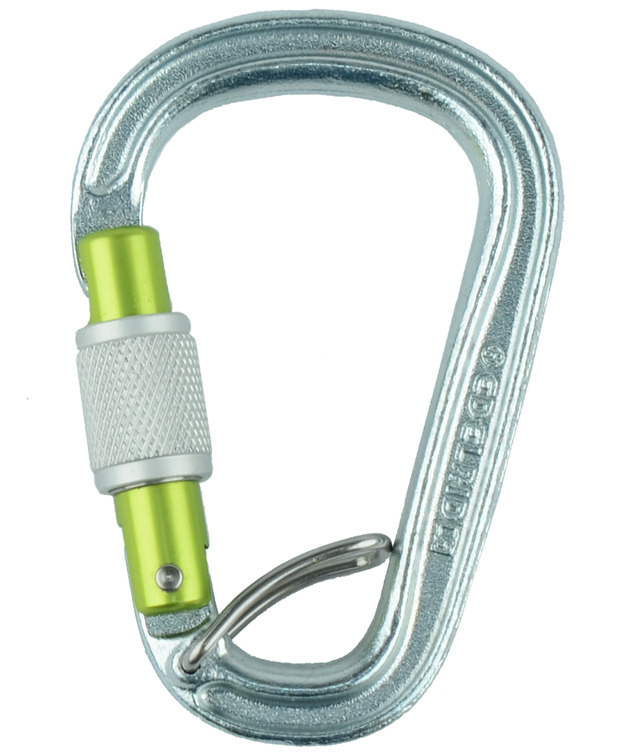 德國  愛德瑞德 Edelrid  HMS Bruce Steel Screw FG	72006	登山攀巖  HMS防扭轉梨形絲扣鋼鎖